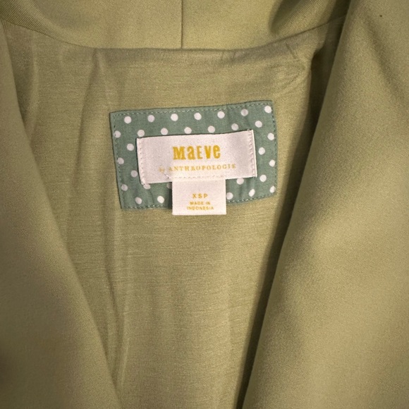 Anthropologie Maeve Scallop-Trim Sleeveless Mini Dress in Sage - Picture 2 of 4